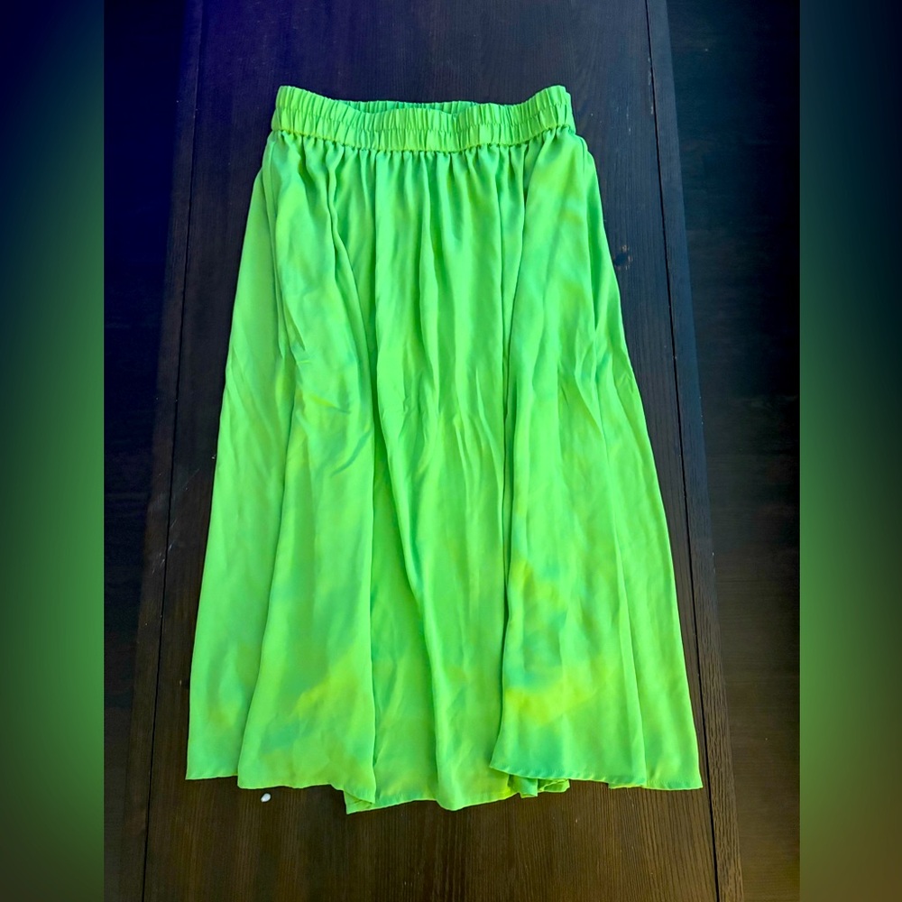 Sunny Leigh Vibrant Green Midi Skirt